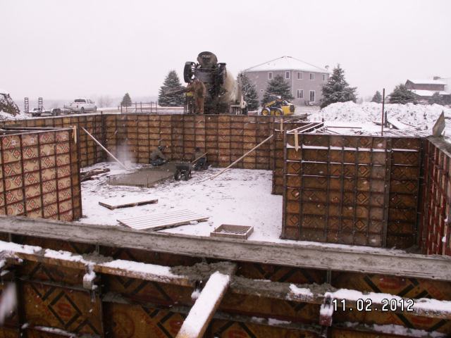 The Erickson Home Basement is poured . . . 