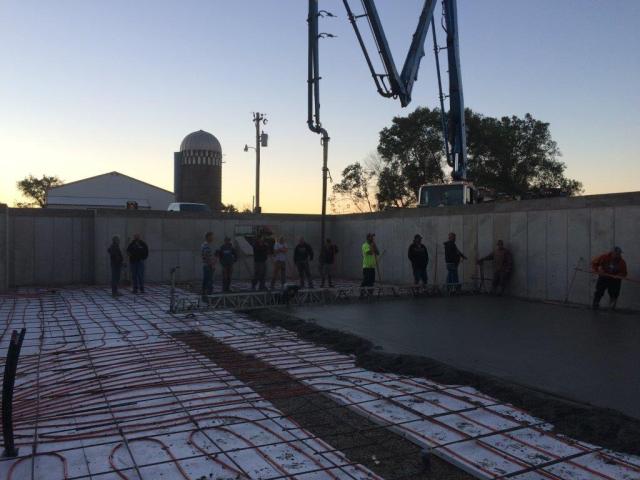 Lux Concrete, Inc. - basement walls are poured and set, now the floor. 